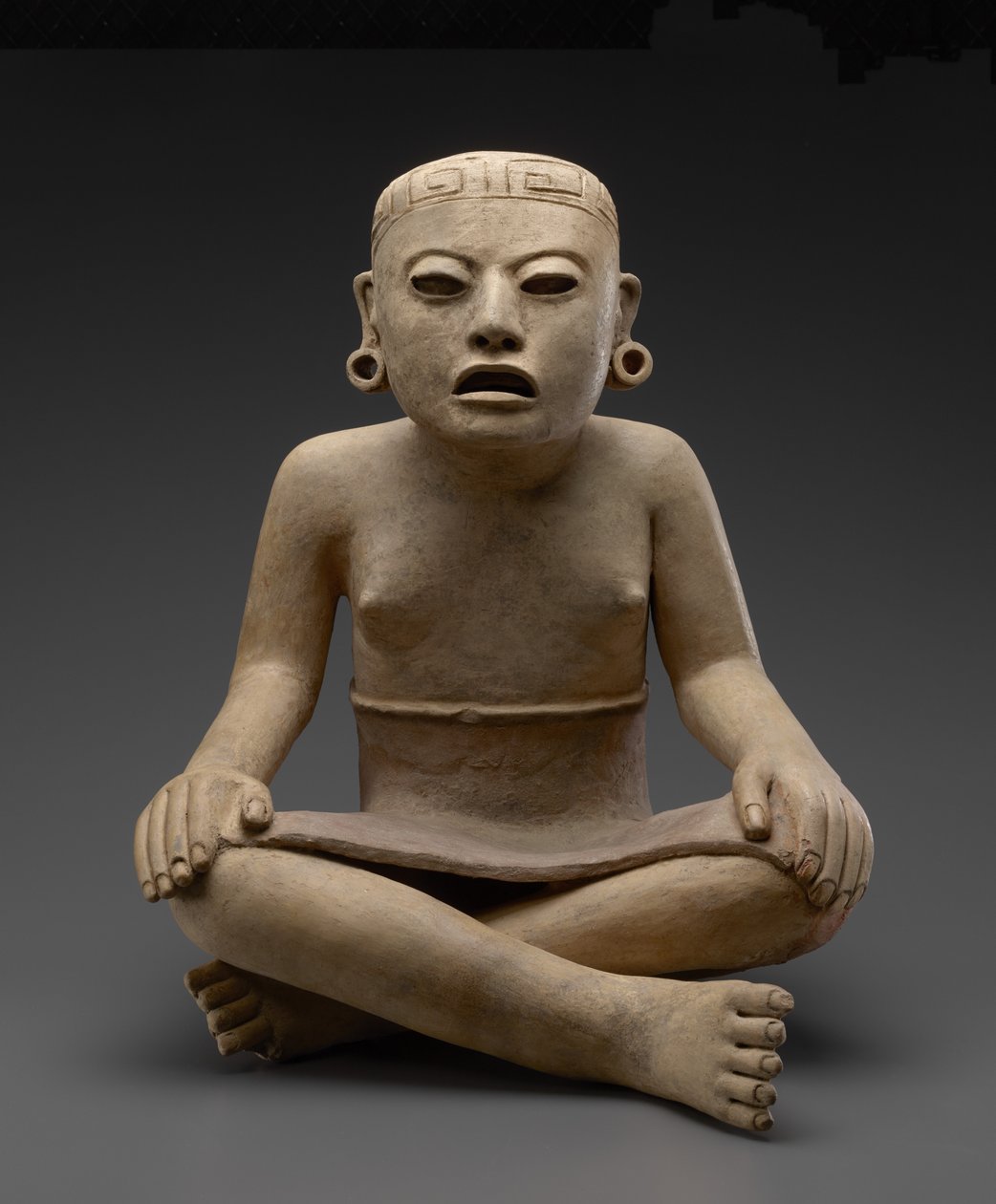 Siedząca żeńska, 600-900 AD (ceramiczne i polichromowane pigmenty) autorstwa Veracruz Gulf Coast Civilisation