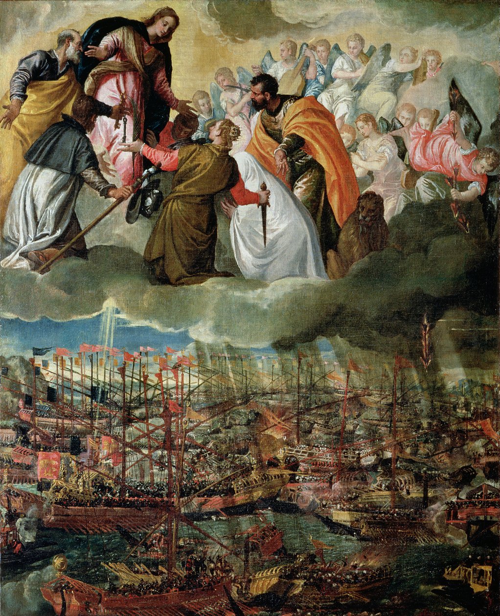 Alegoria bitwy pod Lepanto, 7 października 1571 autorstwa Paolo Veronese