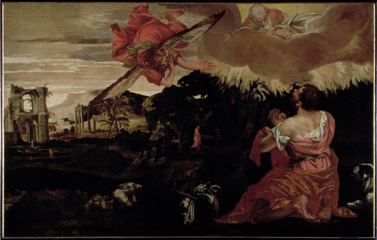 Mojżesz i gorejący krzew autorstwa Paolo Veronese