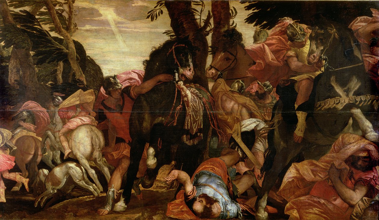 Nawrócenie Saula, s.1580 autorstwa Paolo Veronese