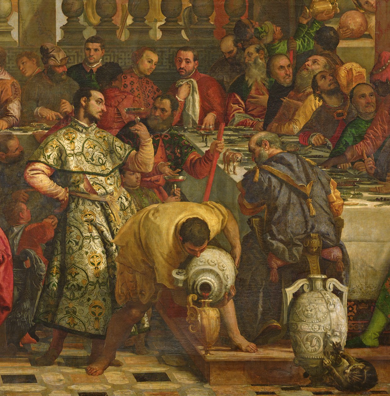 Uczta weselna w Kanie, ok. 1562 (szczegóły z 158295) autorstwa Veronese