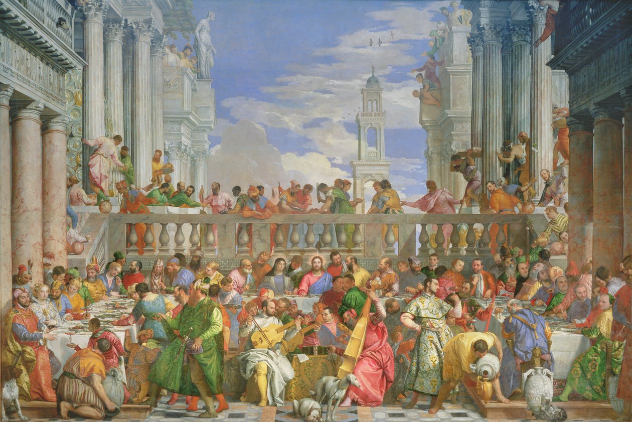 Uczta weselna w Kanie ok. 1562 r. (zob. też 99619-20) autorstwa Paolo Veronese