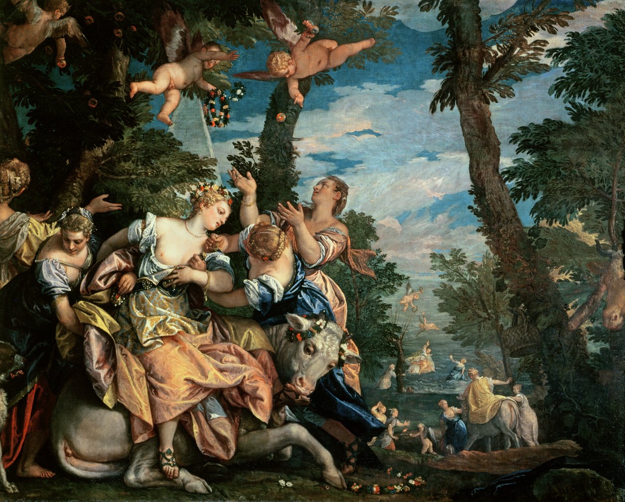 Gwałt na Europie autorstwa Paolo Veronese