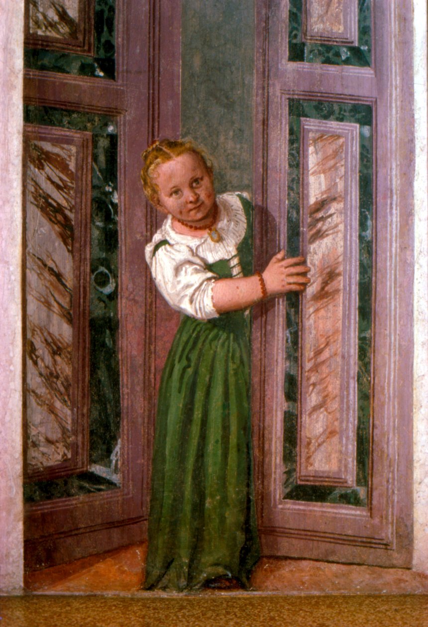Dziecko u drzwi, z Sali a Crociera, ok. 1561 autorstwa Veronese