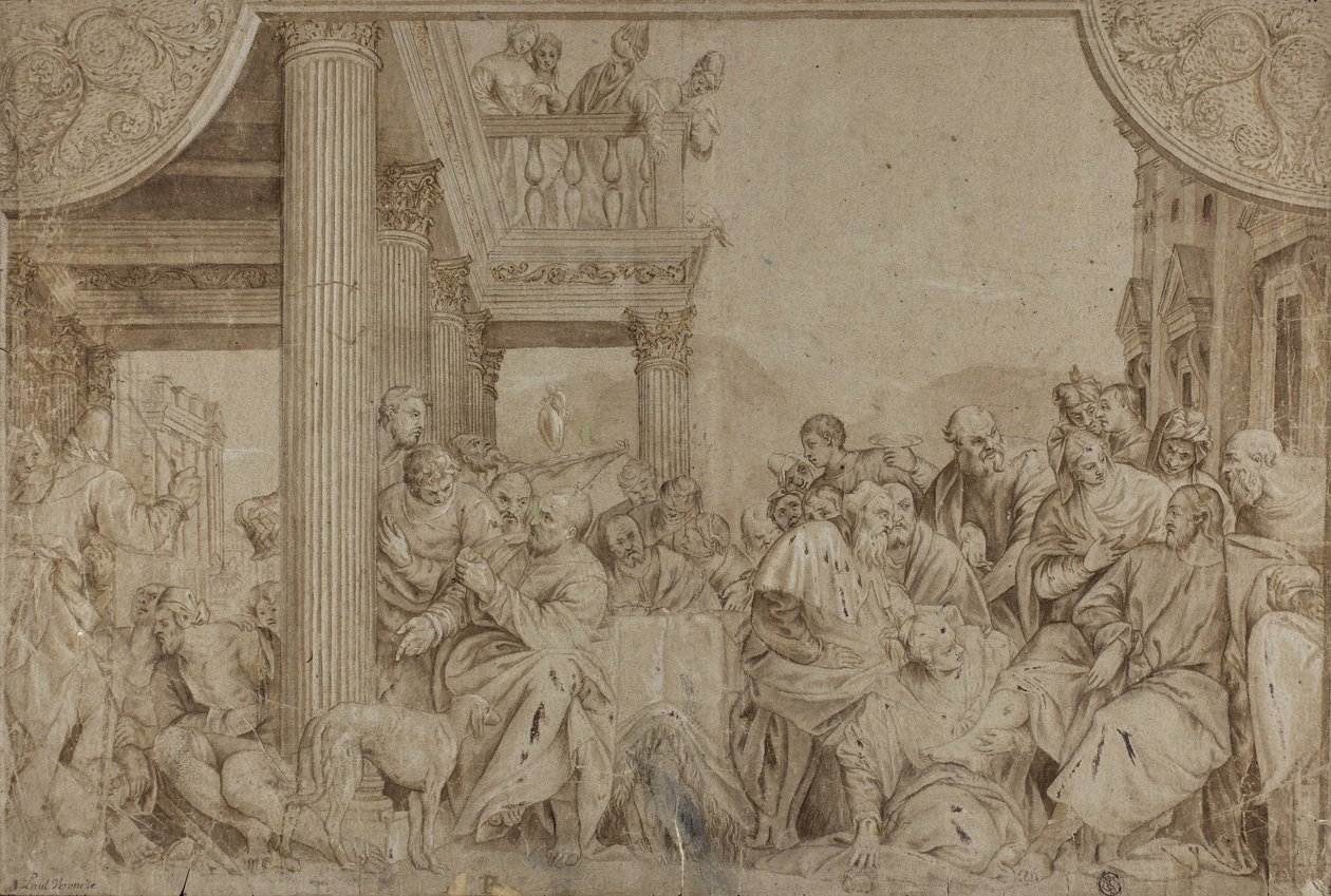 Chrystus w Domu Szymona, koniec XVII-początek XVIII wieku autorstwa Veronese