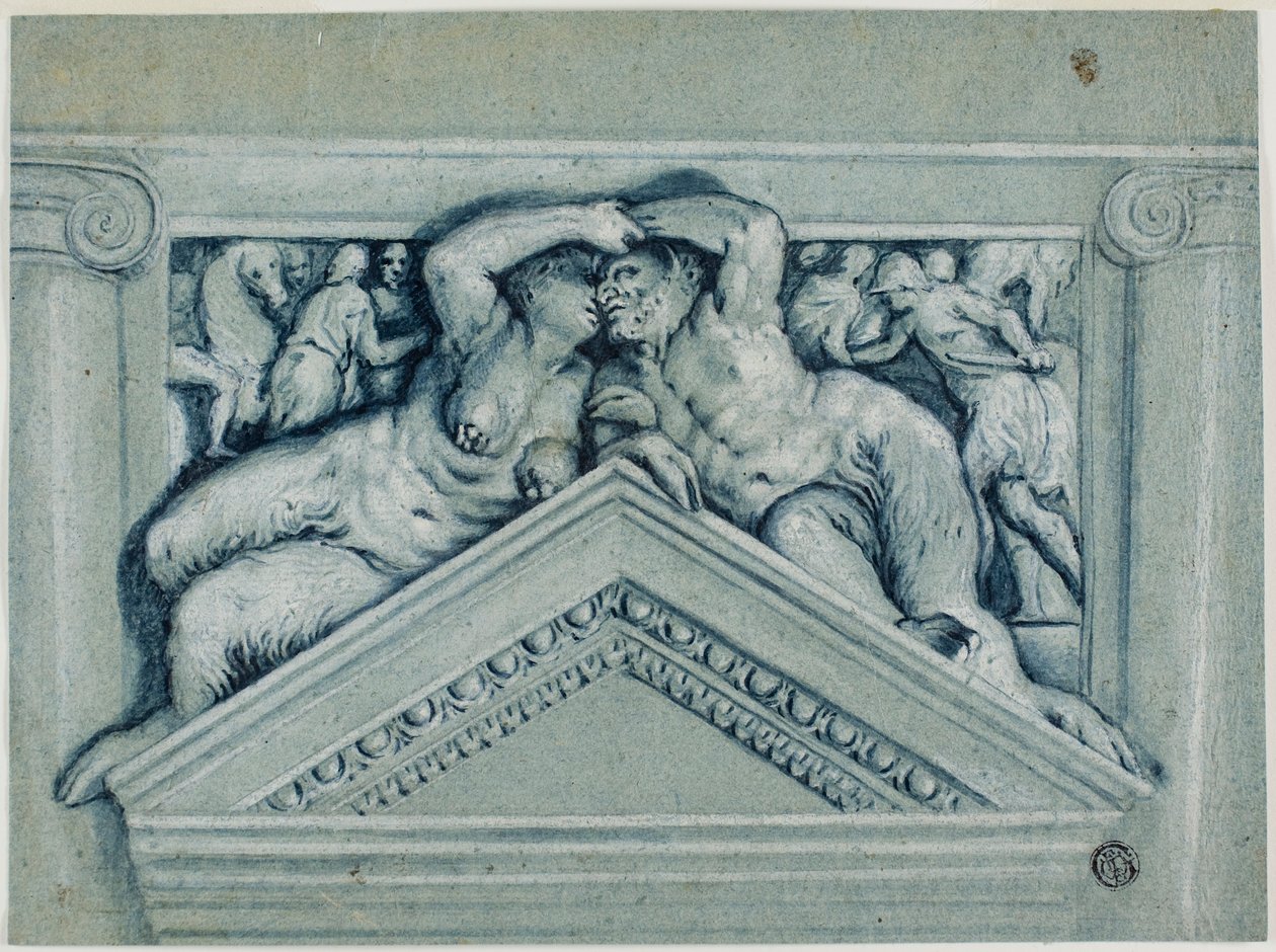 Overdoor z Satyrem i Satyress autorstwa Veronese