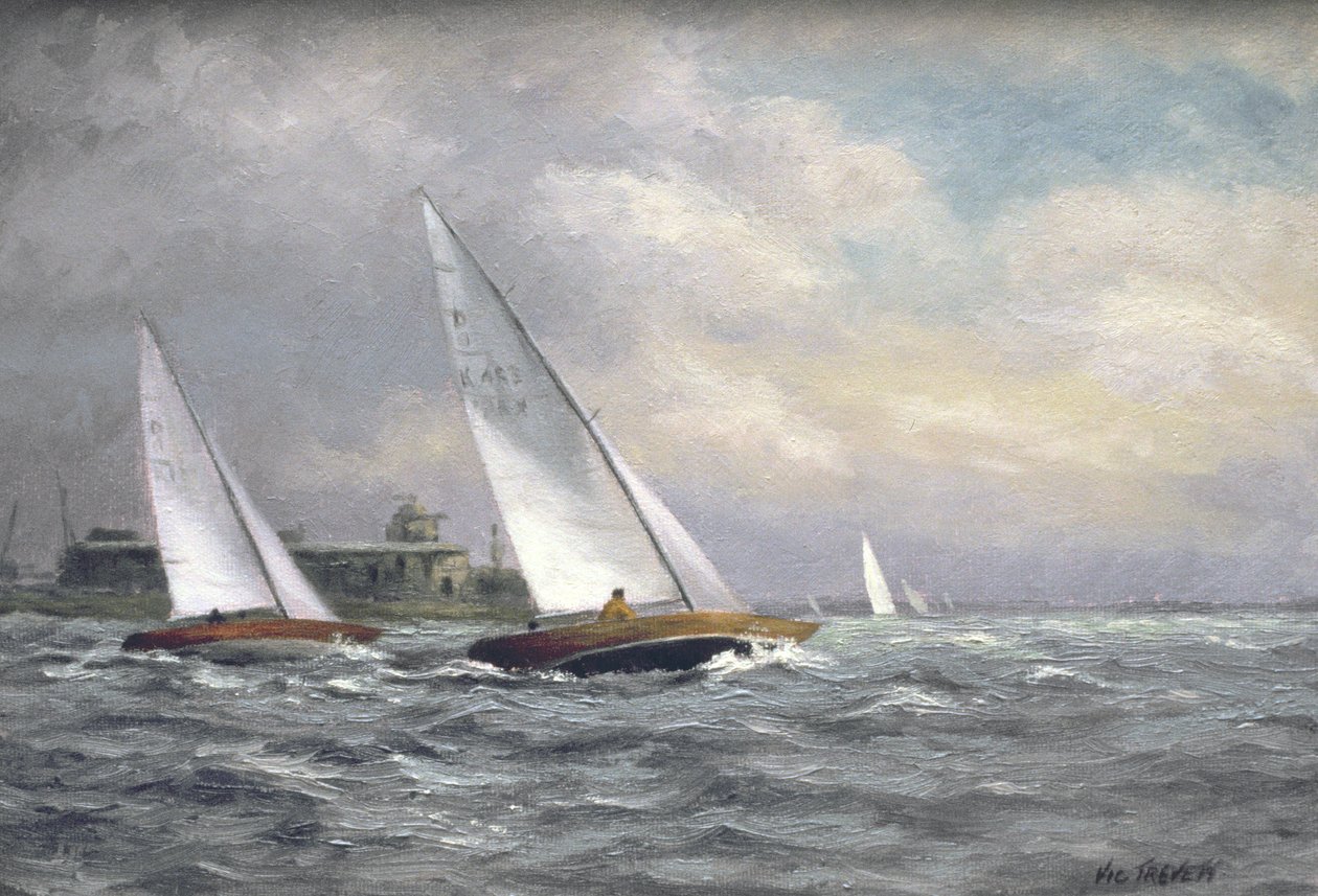 Smoki w Garrison Point autorstwa Vic Trevett