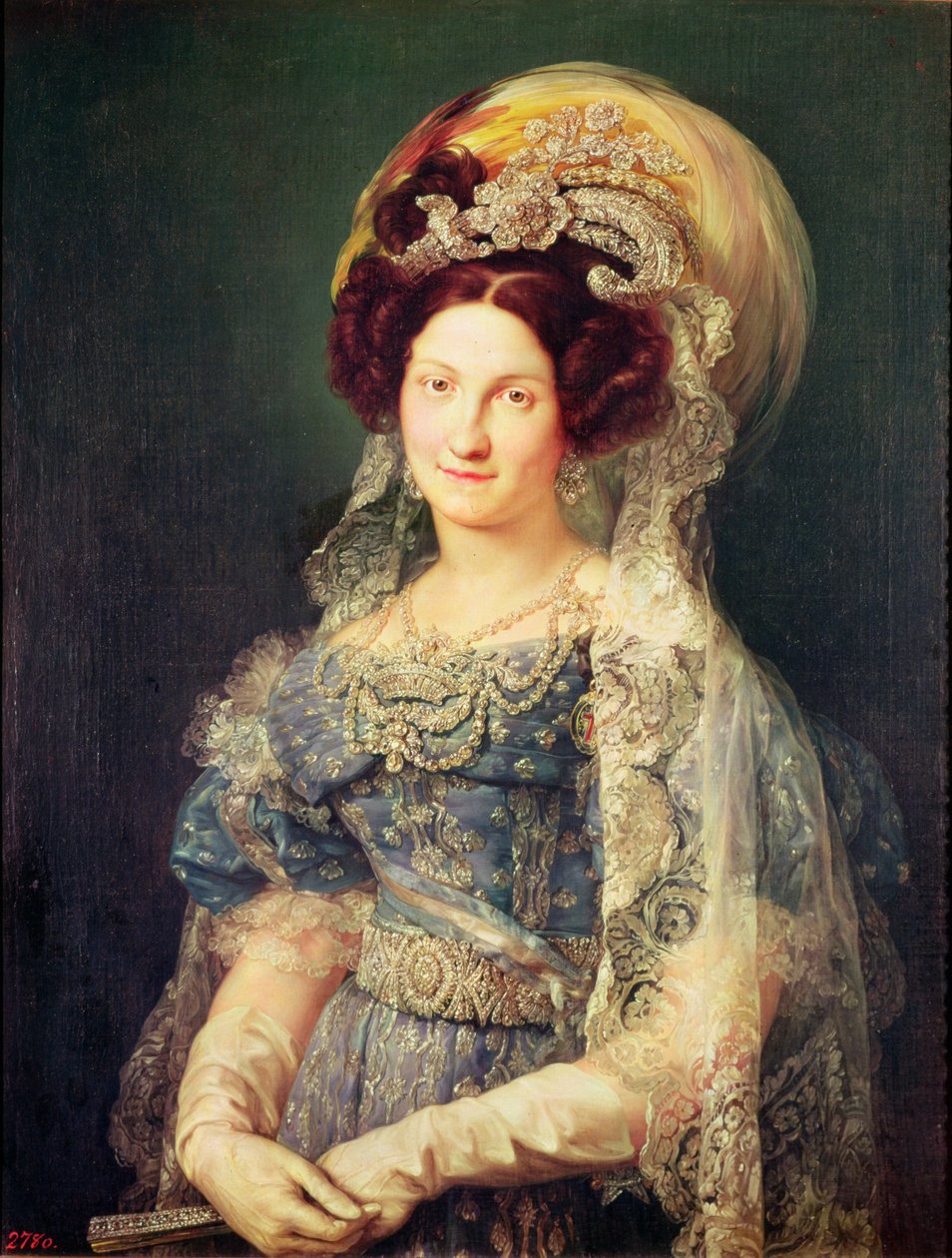 Maria Krystyna Burbon-Sycylia (1806-78) królowa Hiszpanii, ok. 1829 autorstwa Vicente Lopez y Portana