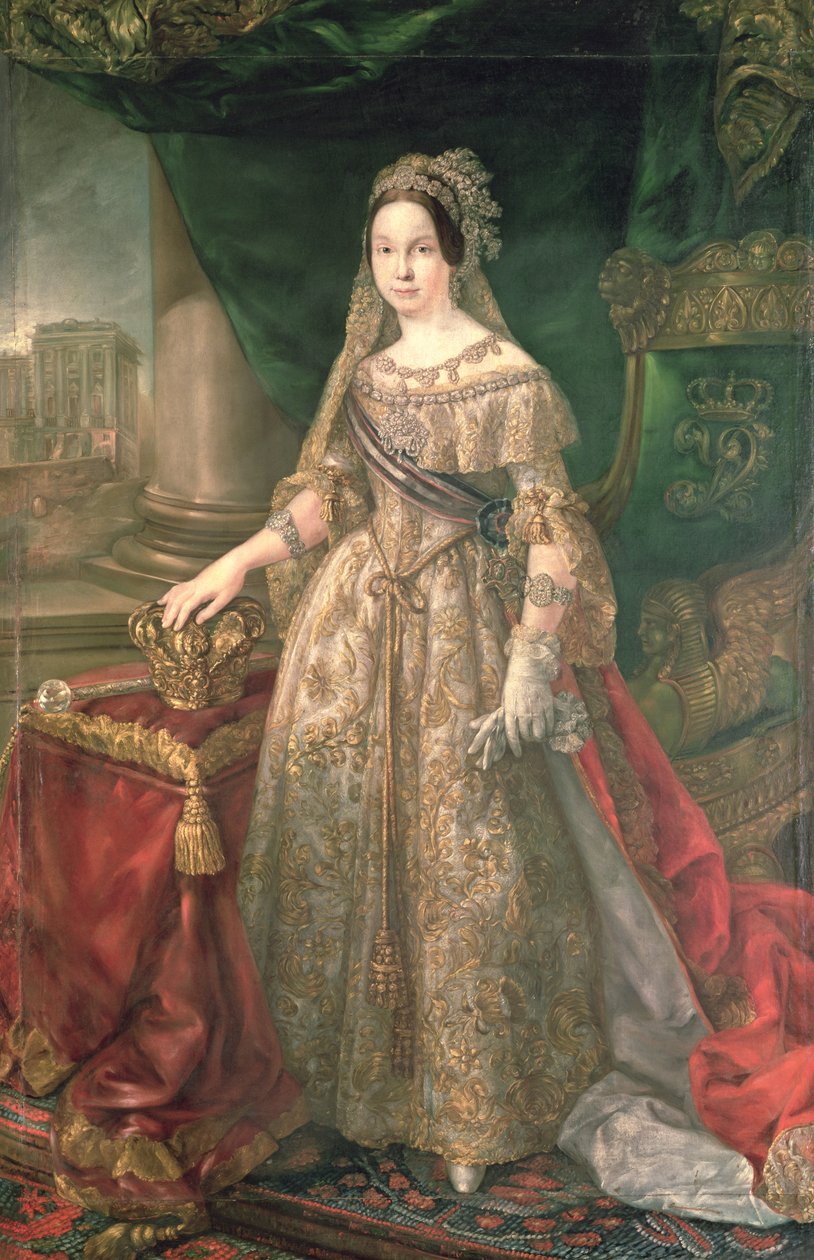 Królowa Izabela II (1830-1904) 1843 autorstwa Vicente Lopez y Portana