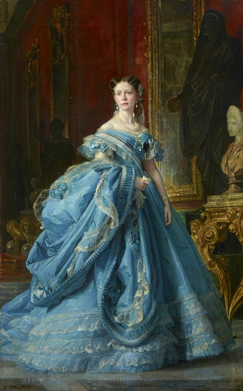 Infantka Isabel de Borbón y Borbón, córka Izabeli II autorstwa Vicente Palmaroli y Gónzalez