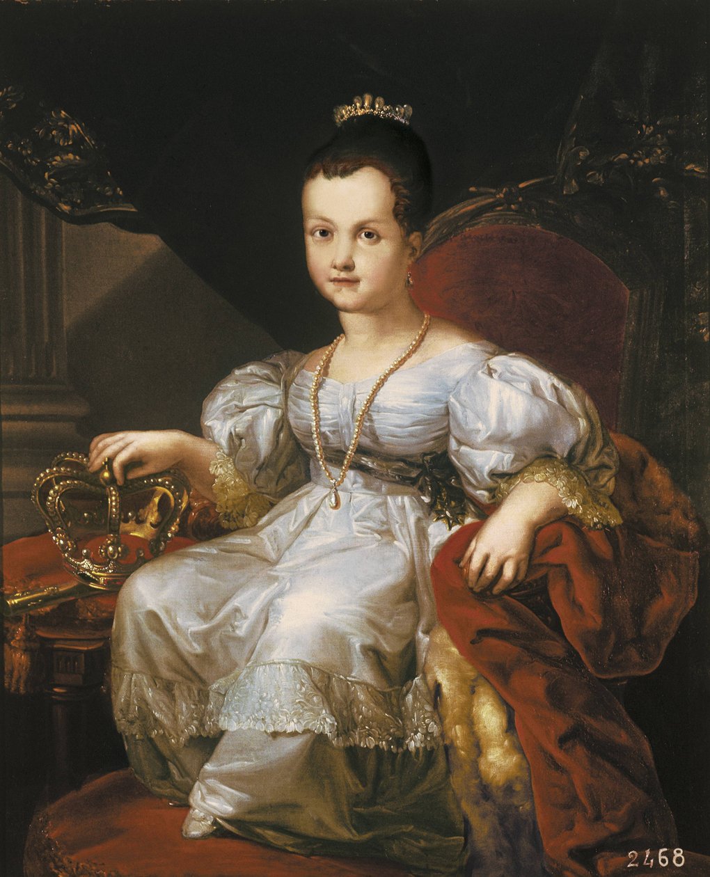 Portret Izabeli II jako dziecka (olej na płótnie) autorstwa Vicente Lopez y Portana
