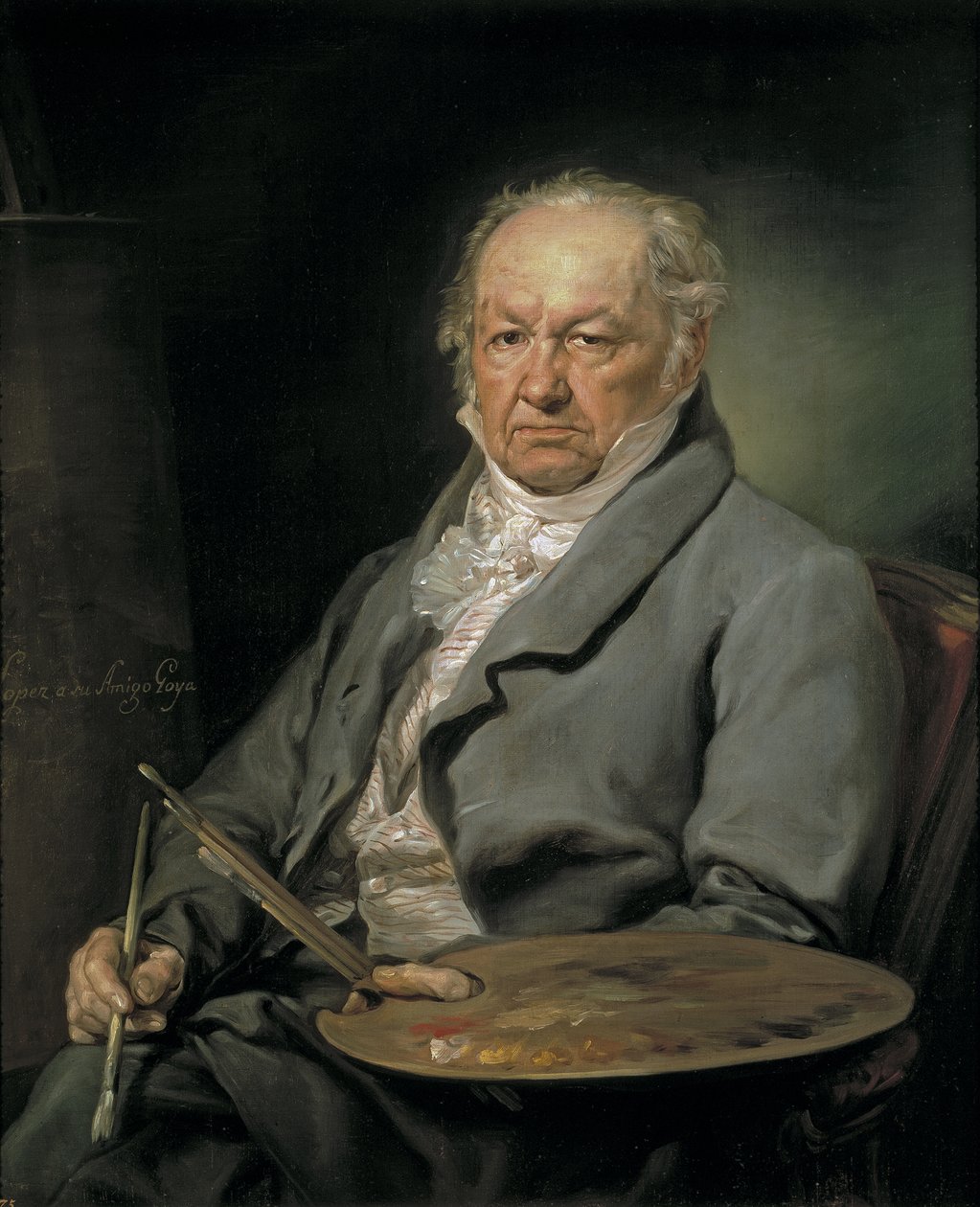 Portret malarza Francisco de Goya 1746-1828, 1826 autorstwa Vicente Lopez y Portana