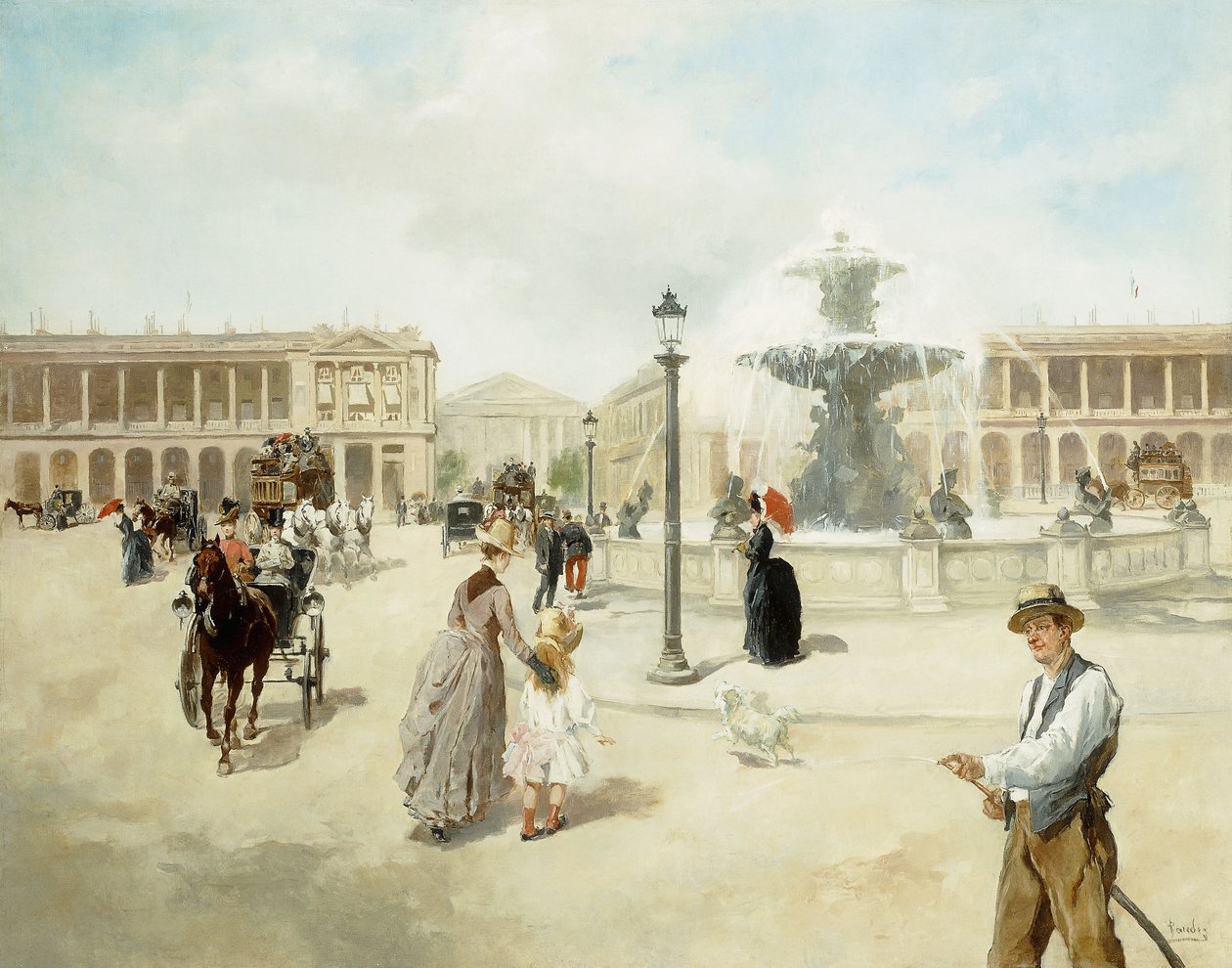 Place de la Concorde (olej na pokładzie) autorstwa Vicente de Paredes