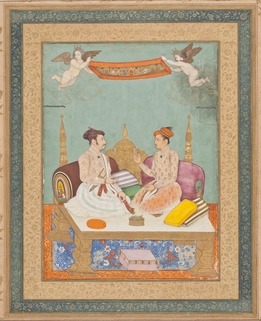 Maharaja Jai ​​​​Singh z Amber i Maharaja Gaj Singh z Marwar autorstwa Vicitra
