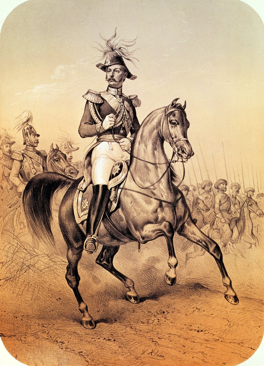 Aleksander II (1818-81) car Rosji autorstwa Victor Adam