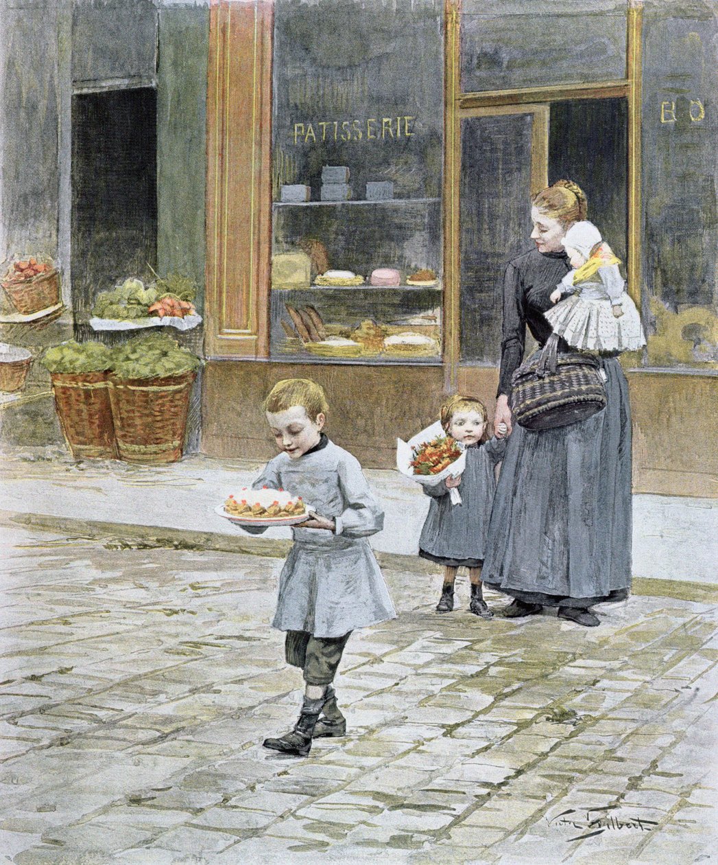 Dzień Ojca, 1891 autorstwa Victor Gabriel Gilbert