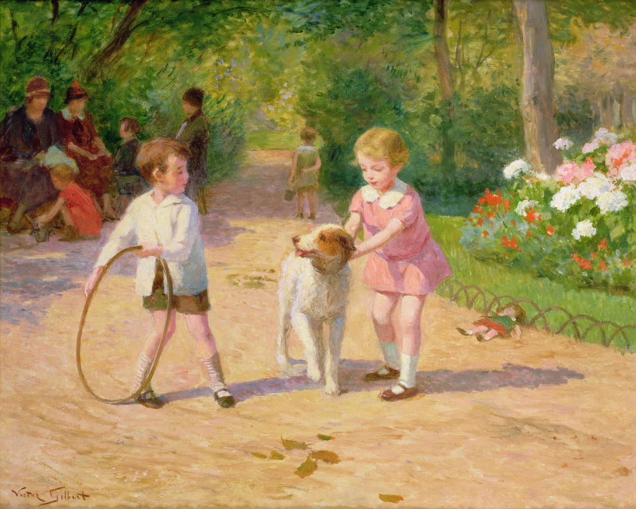Zabawa z obręczą autorstwa Victor Gabriel Gilbert