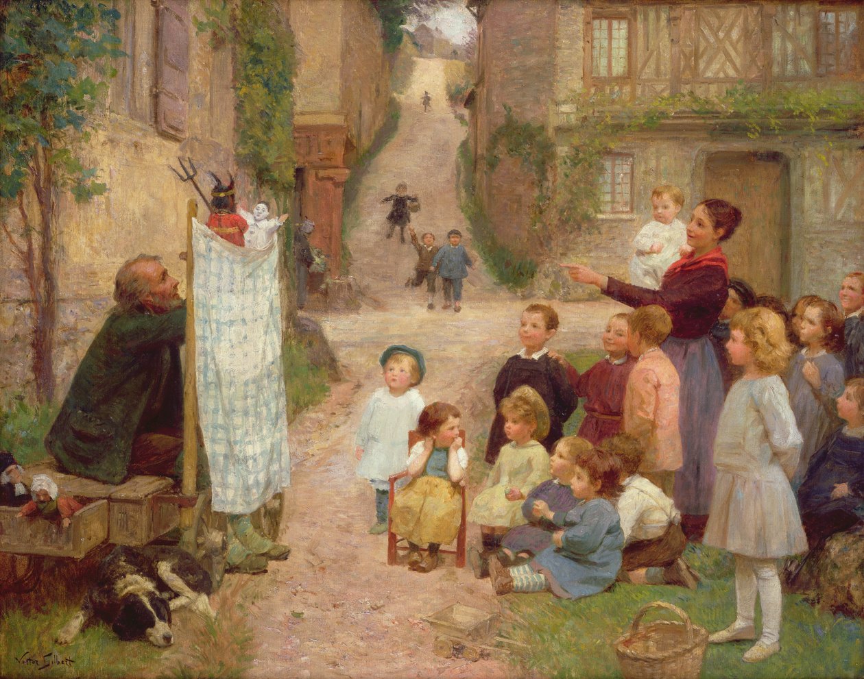 Przedstawienie kukiełkowe autorstwa Victor Gabriel Gilbert