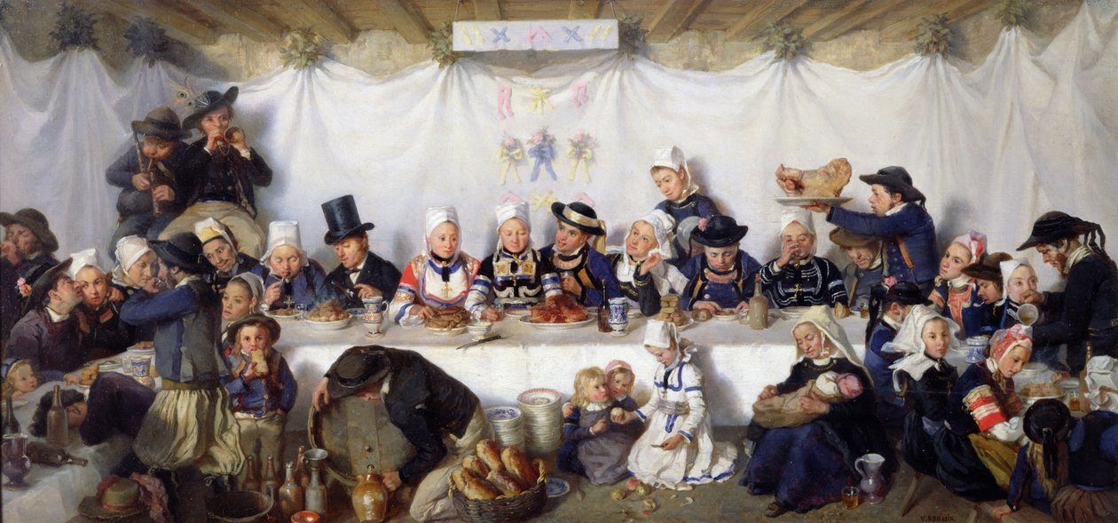 Uroczystość weselna Corentina Le Guerveur i Anne-Marie Kerinvel, 1880 autorstwa Victor Marie Roussin