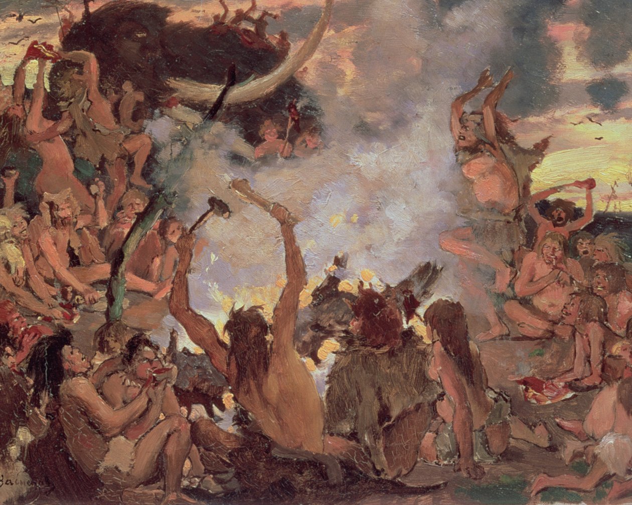Święto epoki kamienia, 1883 autorstwa Victor Mikhailovich Vasnetsov