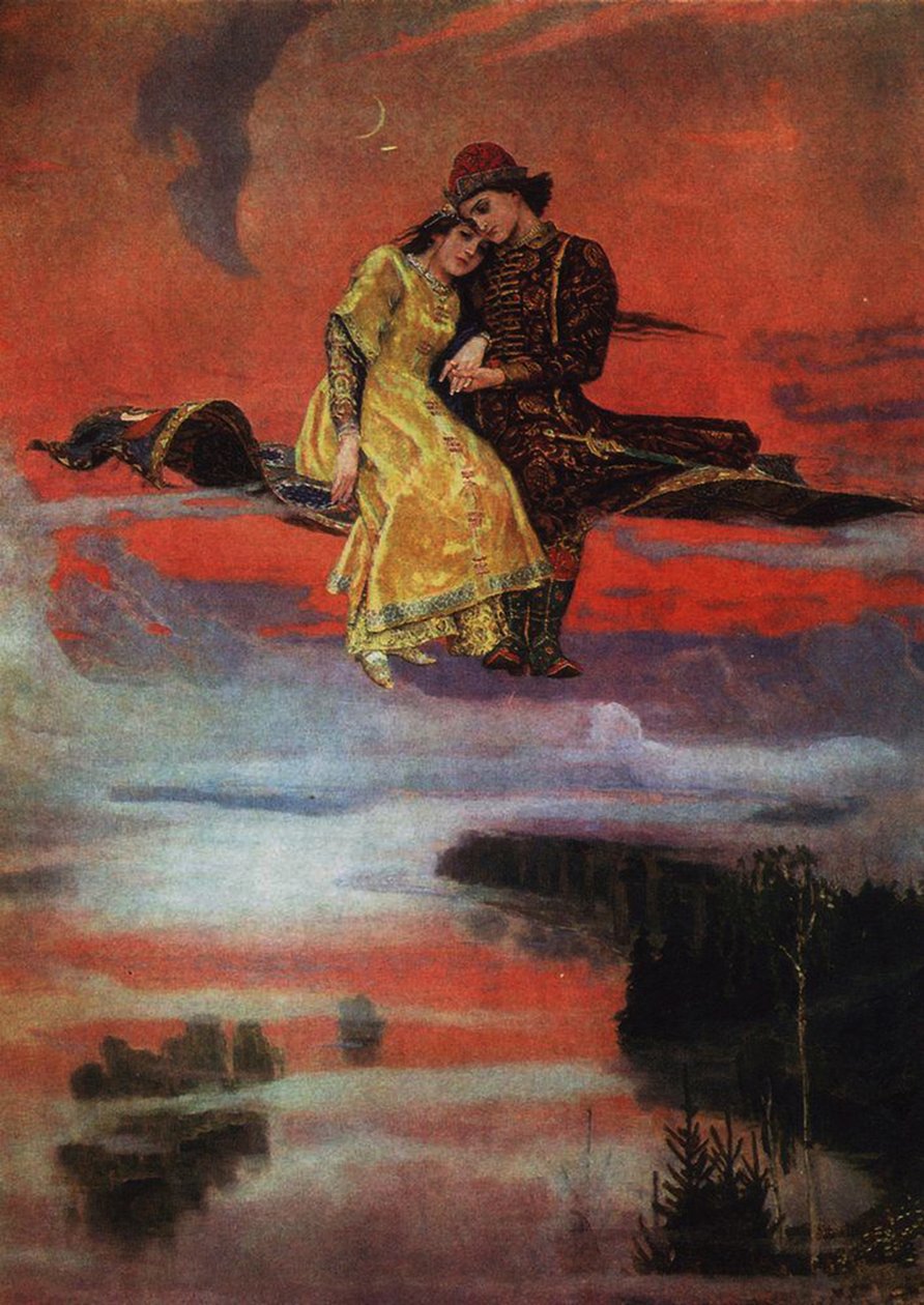 Latający dywan, 1919-20 autorstwa Victor Mikhailovich Vasnetsov