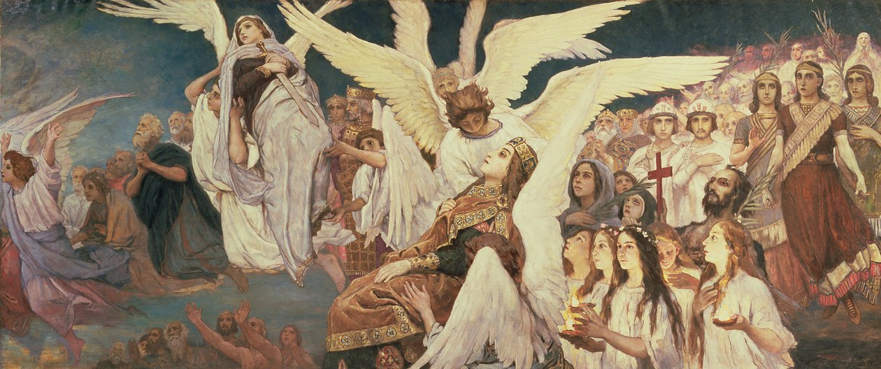Prawy panel z progu raju, 1885-96 autorstwa Victor Mikhailovich Vasnetsov