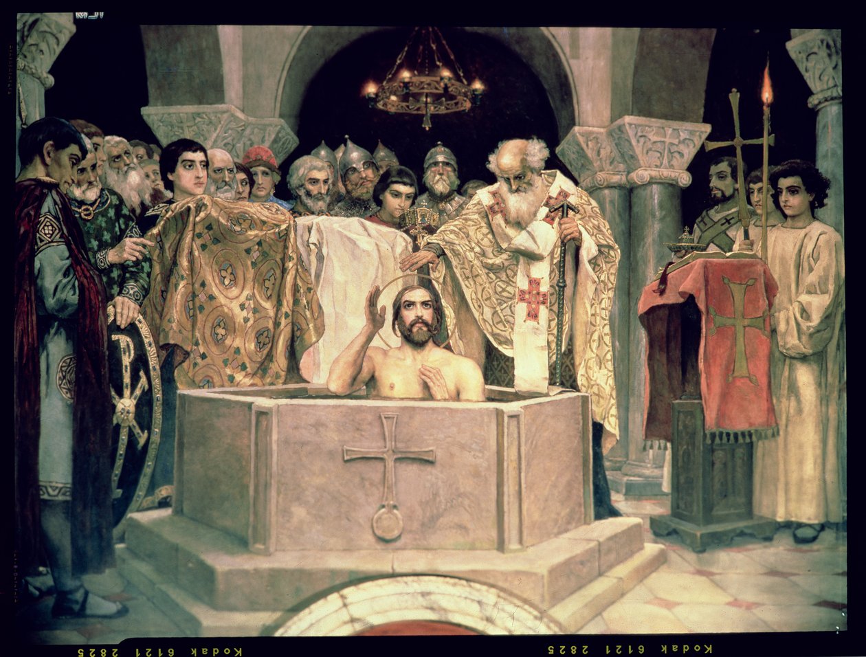 Chrzest wielkiego księcia Włodzimierza (ok. 956-1015), 1885-96 (mural) autorstwa Victor Mikhailovich Vasnetsov