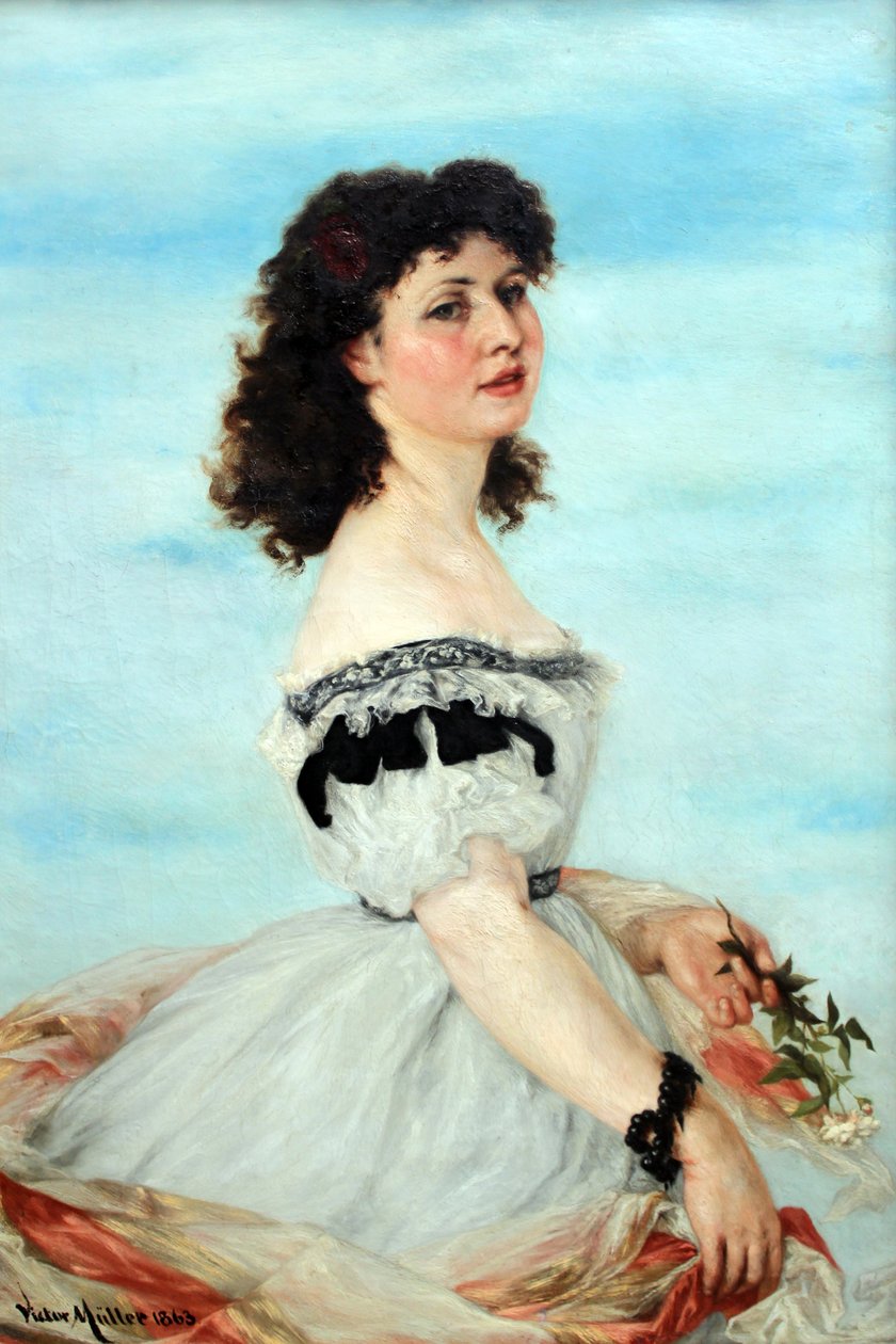 Portret Berty von Radowitz jako młodej dziewczyny autorstwa Victor Müller