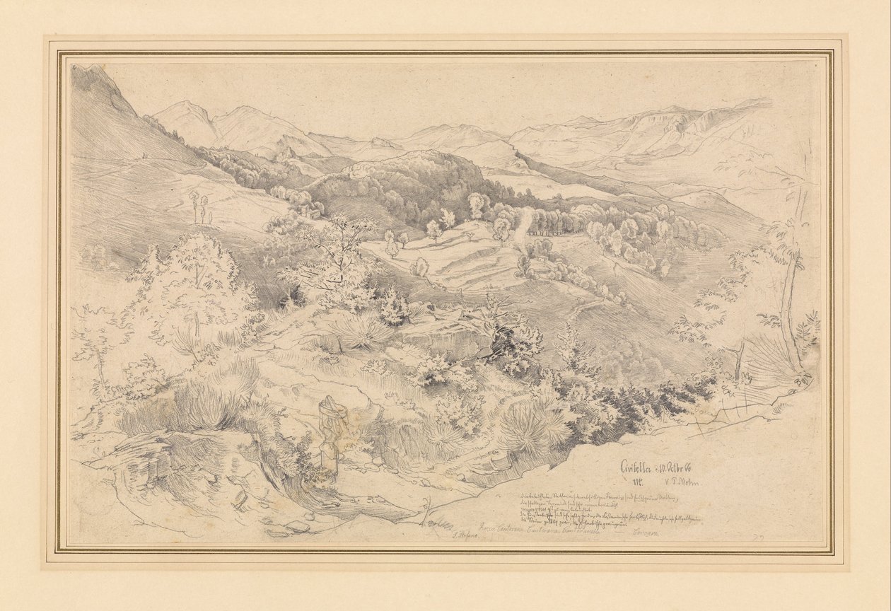 Widok z Civitella, niedaleko Olevano autorstwa Victor Paul Mohn