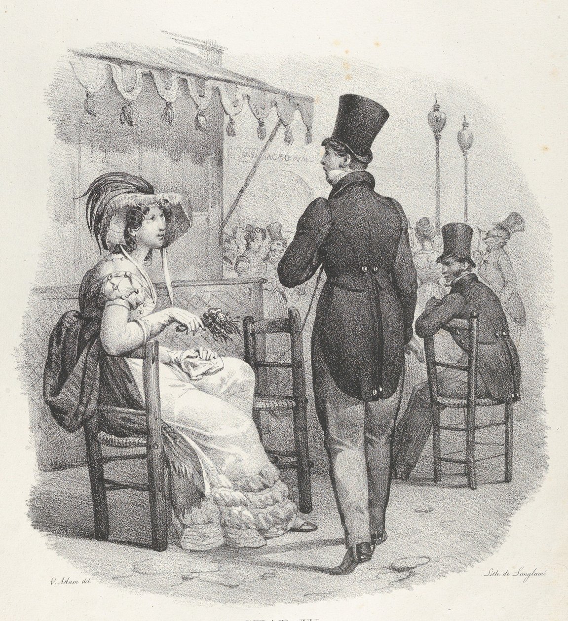 Facet. IV: Patrzy na mnie! Boże, jakie szczęście! Zauważa mnie! Jakie szczęście!, 1824. autorstwa Victor Adam