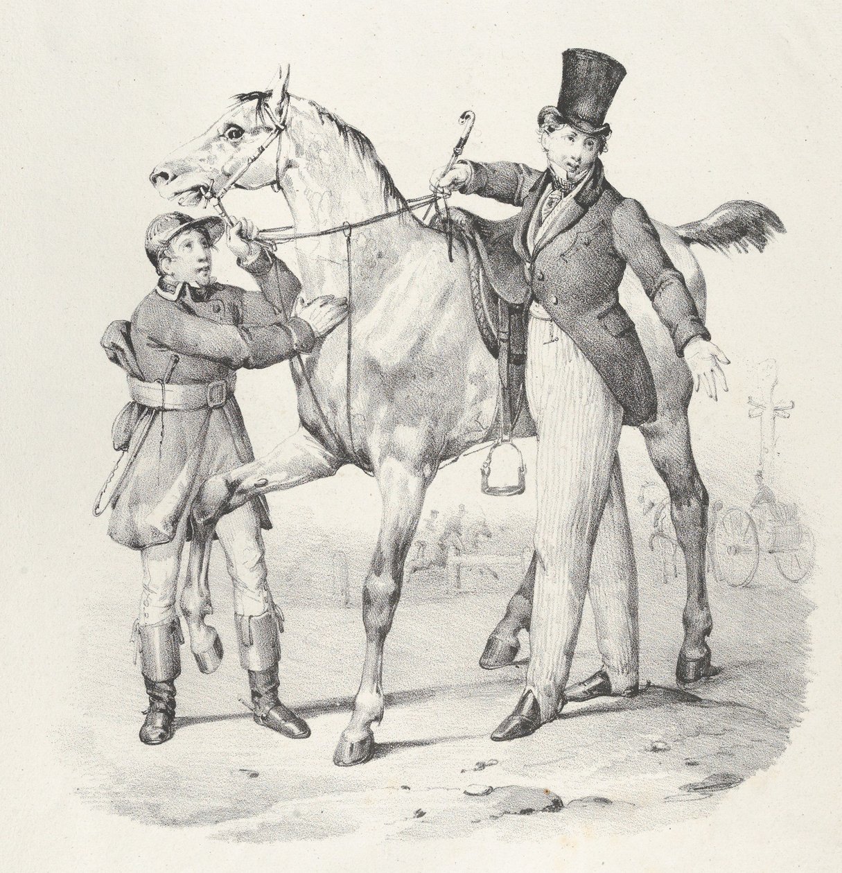 Facet. VI: Nie mogłem chodzić, już nigdzie nie chodzę, 1824.. autorstwa Victor Adam