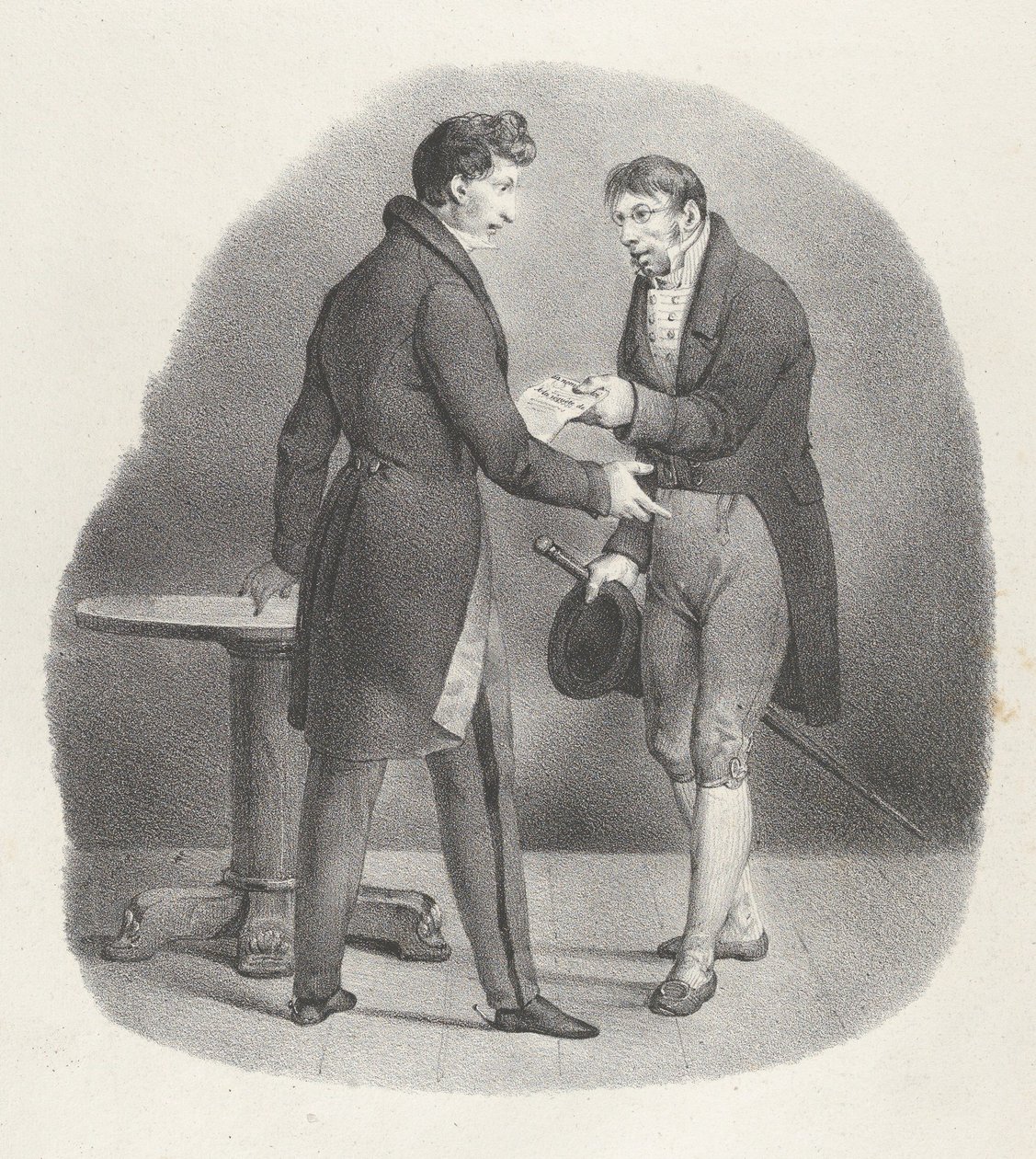 Facet. XII: Wiedziałem, że tak myślałem, 1824. autorstwa Victor Adam