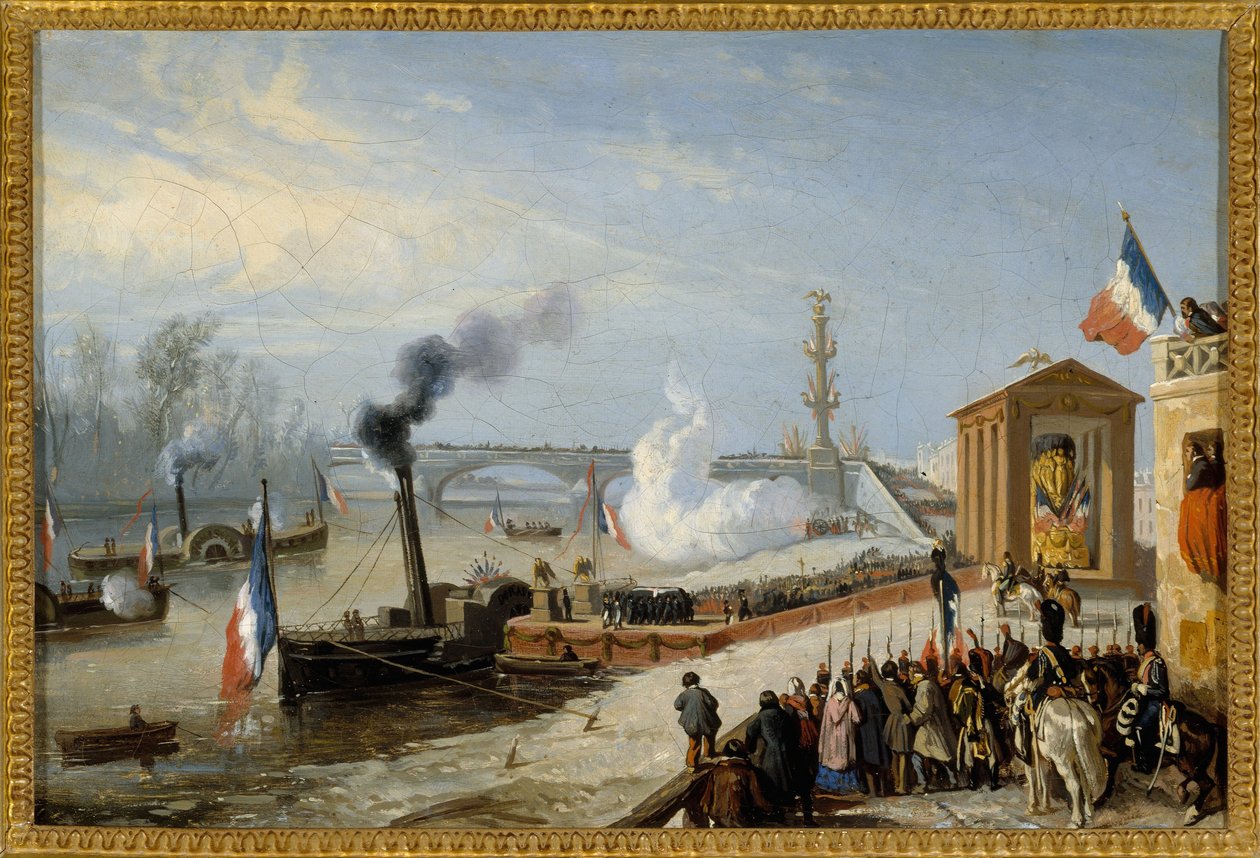 Lądowanie prochów Napoleona I w Courbevoie, 15 grudnia autorstwa Victor Adam