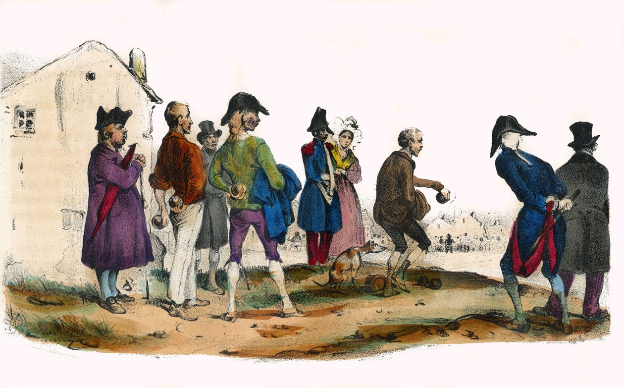 Martin, piłkarz. W „Albumie Grotesque, Choices of Outstanding Types”, ilustracje Victor Adam, Paryż, ok. 1850 r. autorstwa Victor Adam