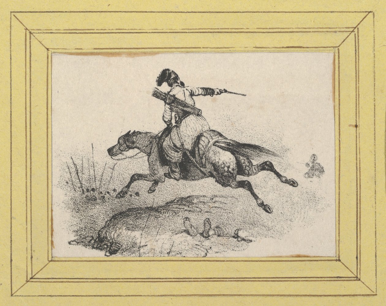 Soldat auf galoppierendem Pferd autorstwa Victor Adam