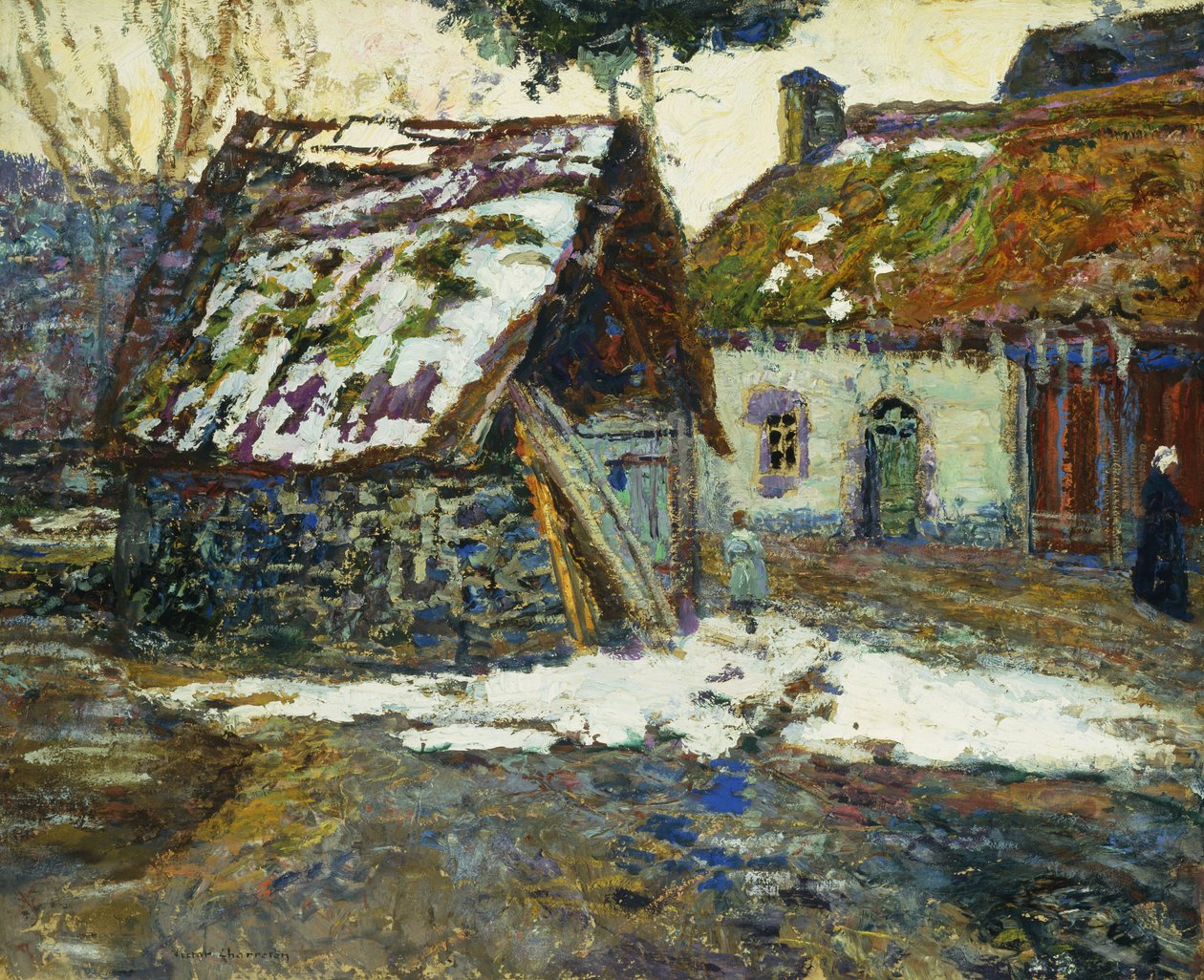 Wioska w zimie autorstwa Victor Charreton