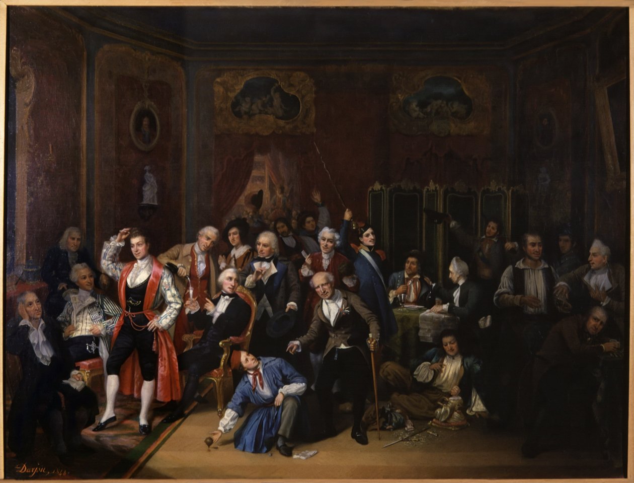 Hugues Bouffe w salonie w Theatre des Varietes autorstwa Victor Darjou