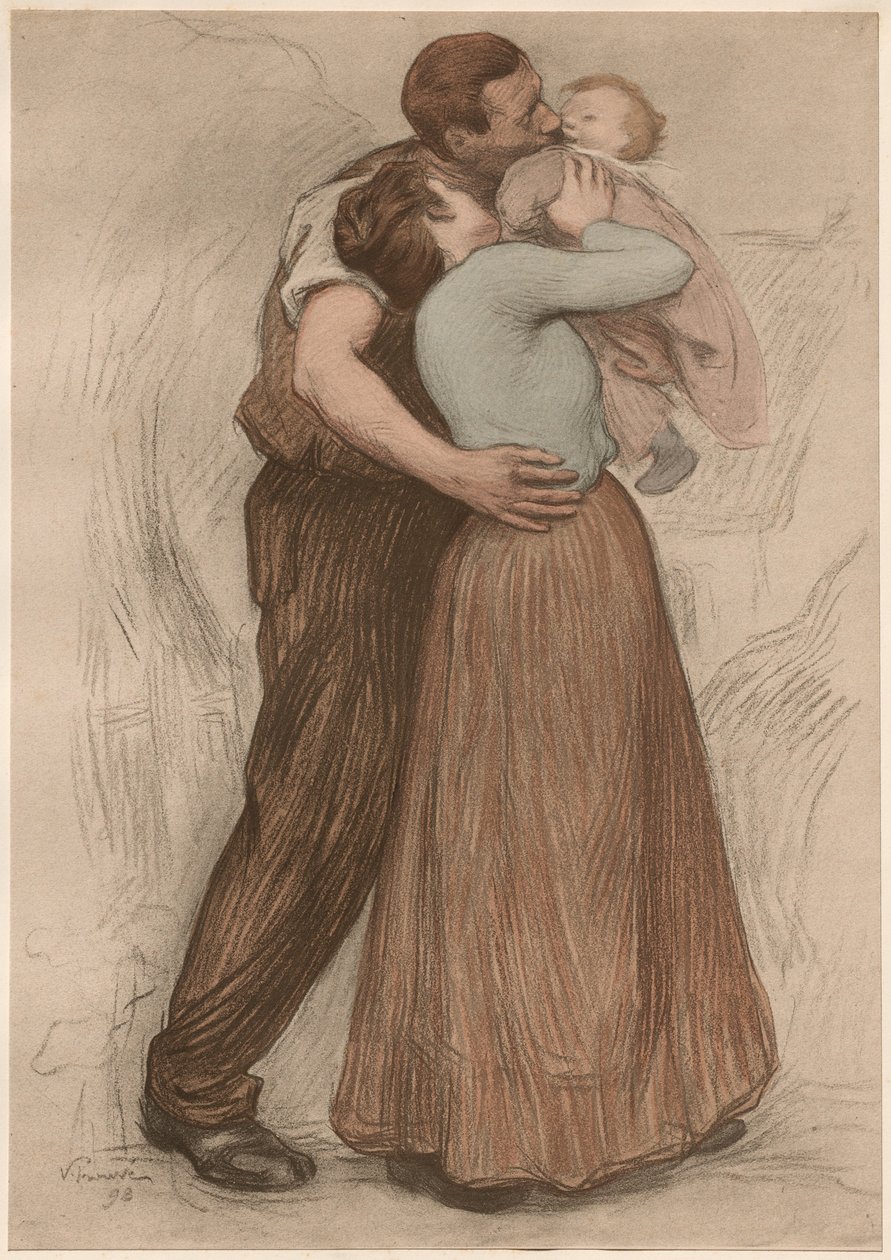 Pocałunek, 1898. autorstwa Victor Emile Prouve