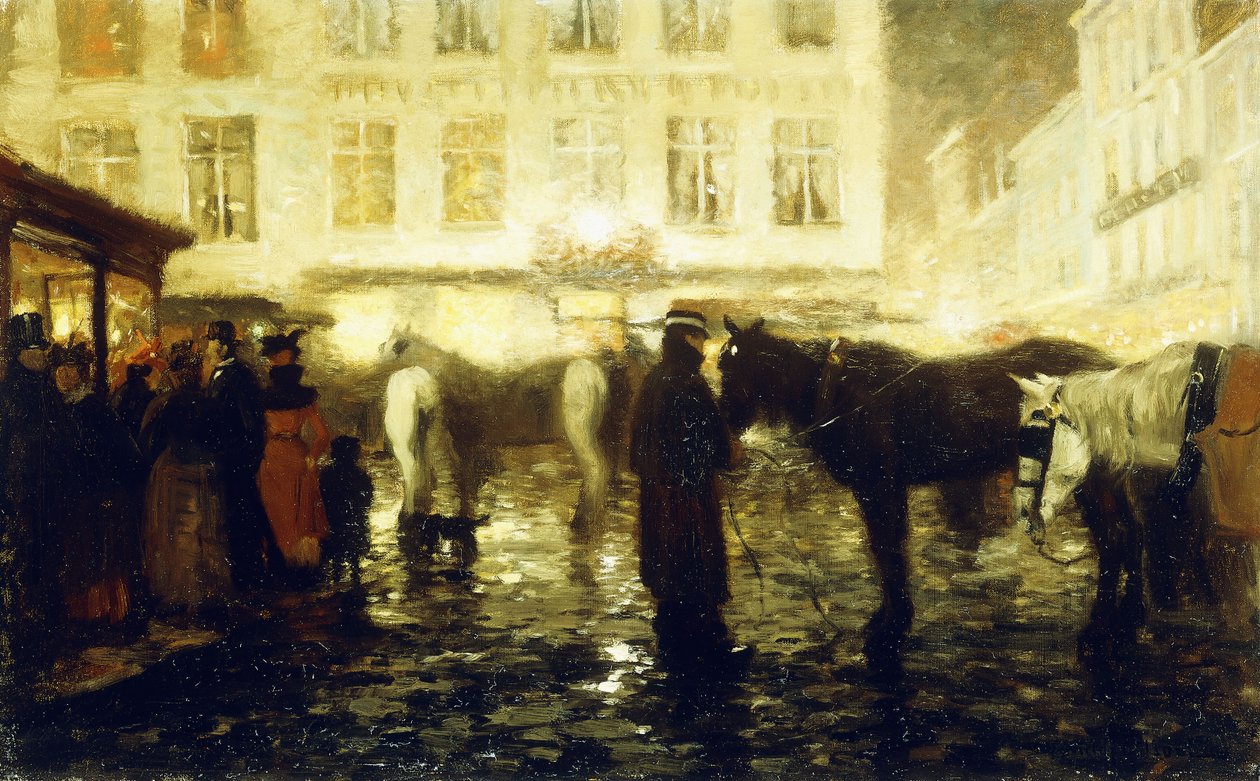Ulica Paryska, Wieczór, autorstwa Victor Gilsoul