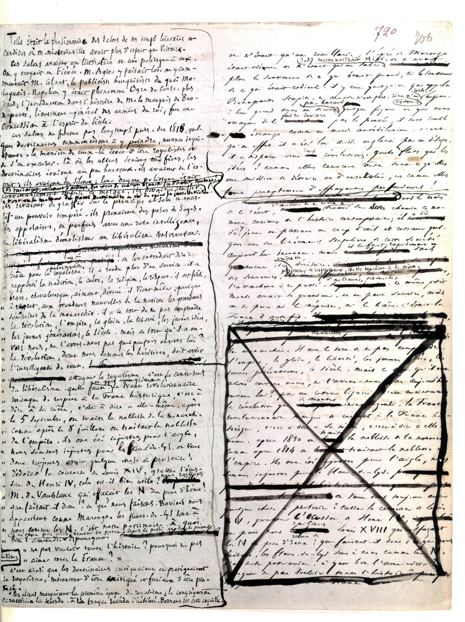 Strona autografu "Les Miserables" Hugo. 1845-1861 (dokumenty (listy)) autorstwa Victor Hugo