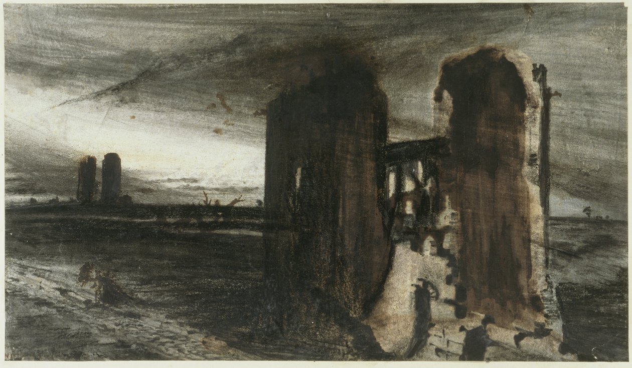 Ruiny w krajobrazie, 1870 autorstwa Victor Hugo