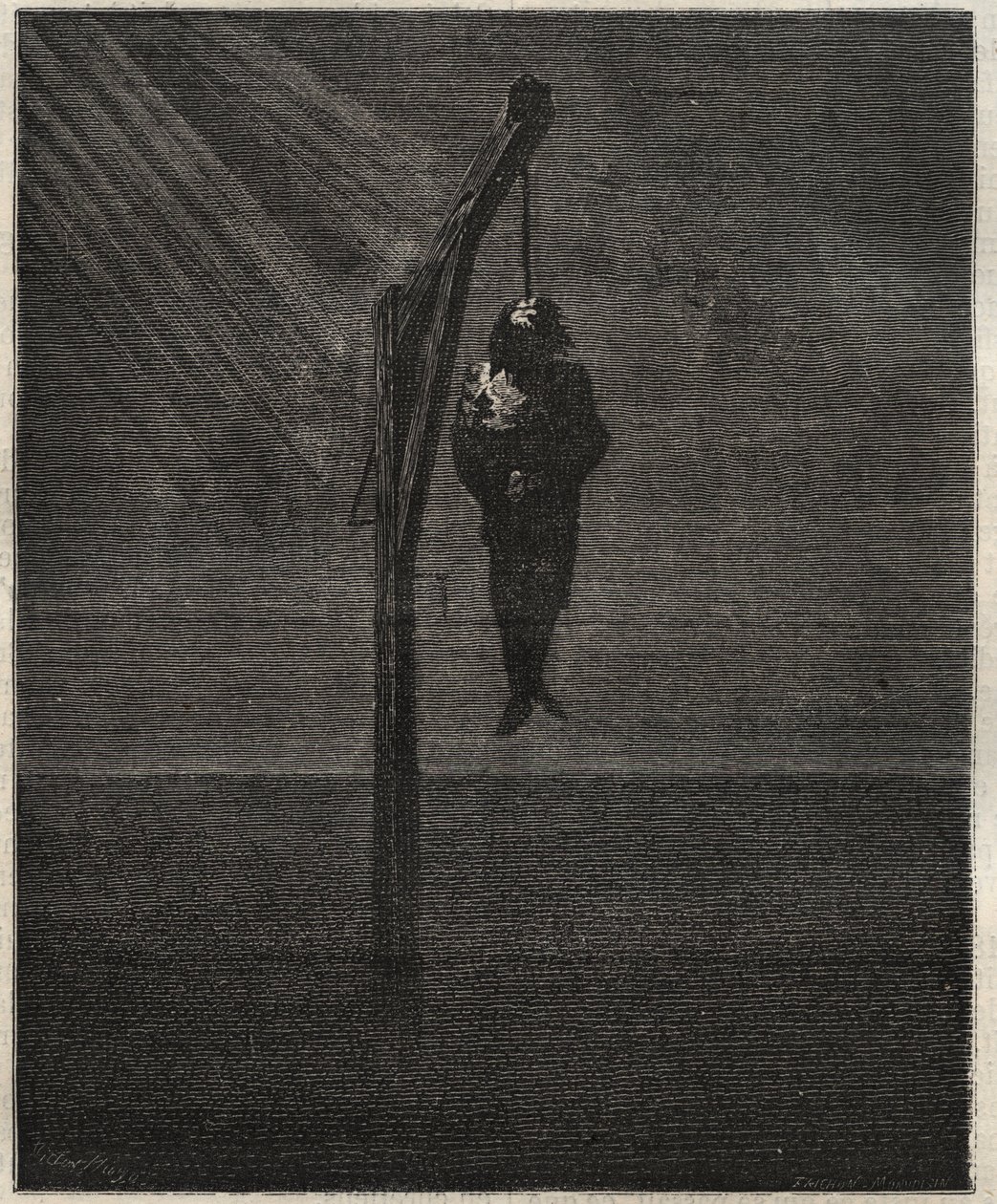 Powieszenie Johna Browna – Powieszenie 2 grudnia autorstwa Victor Hugo