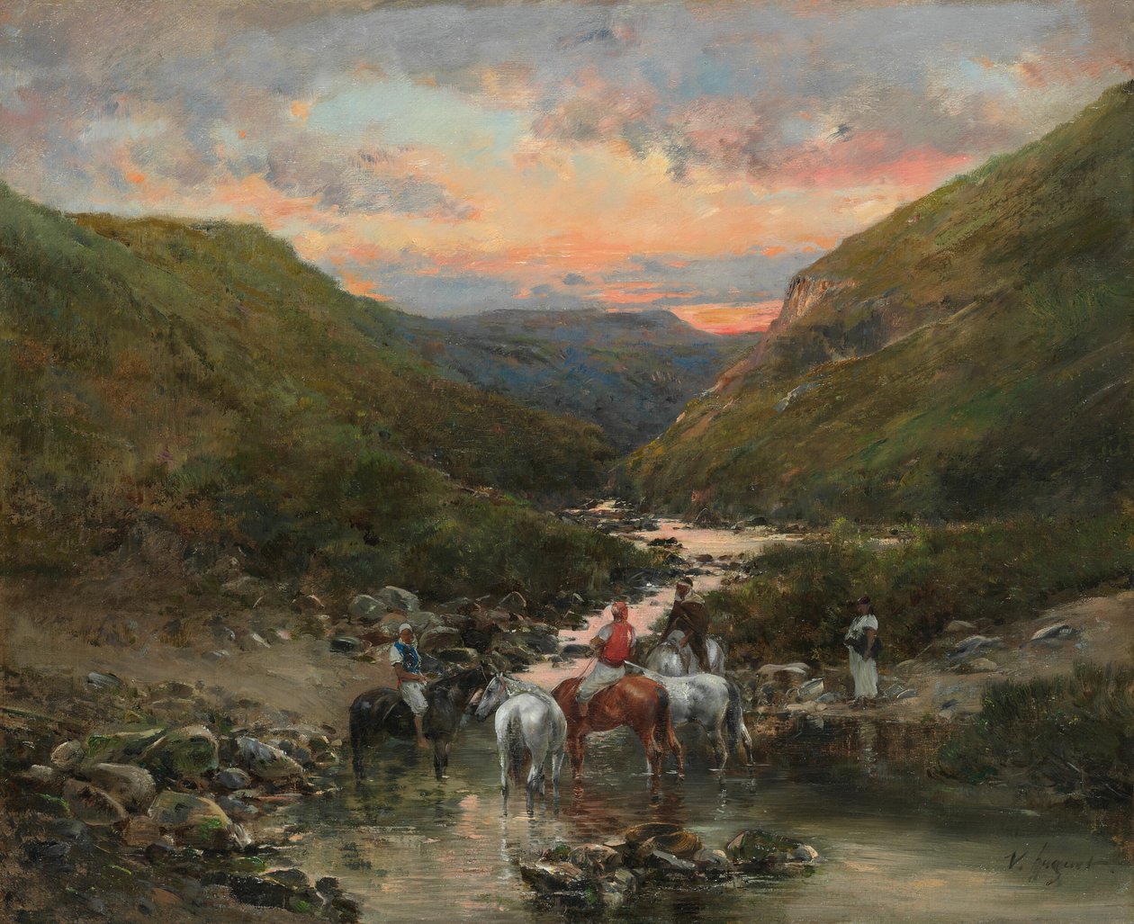 Wąwóz koło Biskiry, 18901900. autorstwa Victor Huguet