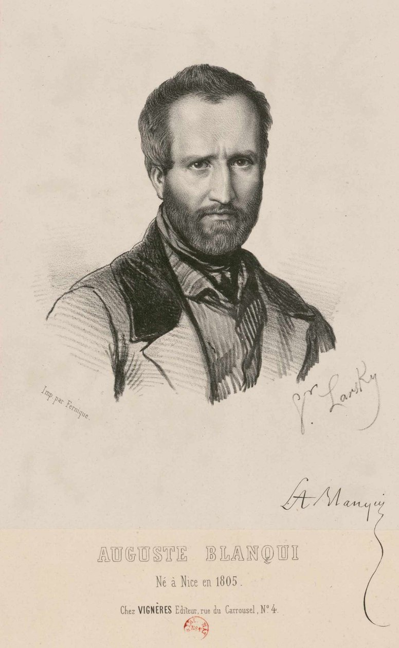 Portret Louis-Auguste Blanqui 1805-1881, 1849. autorstwa Victor Larsky