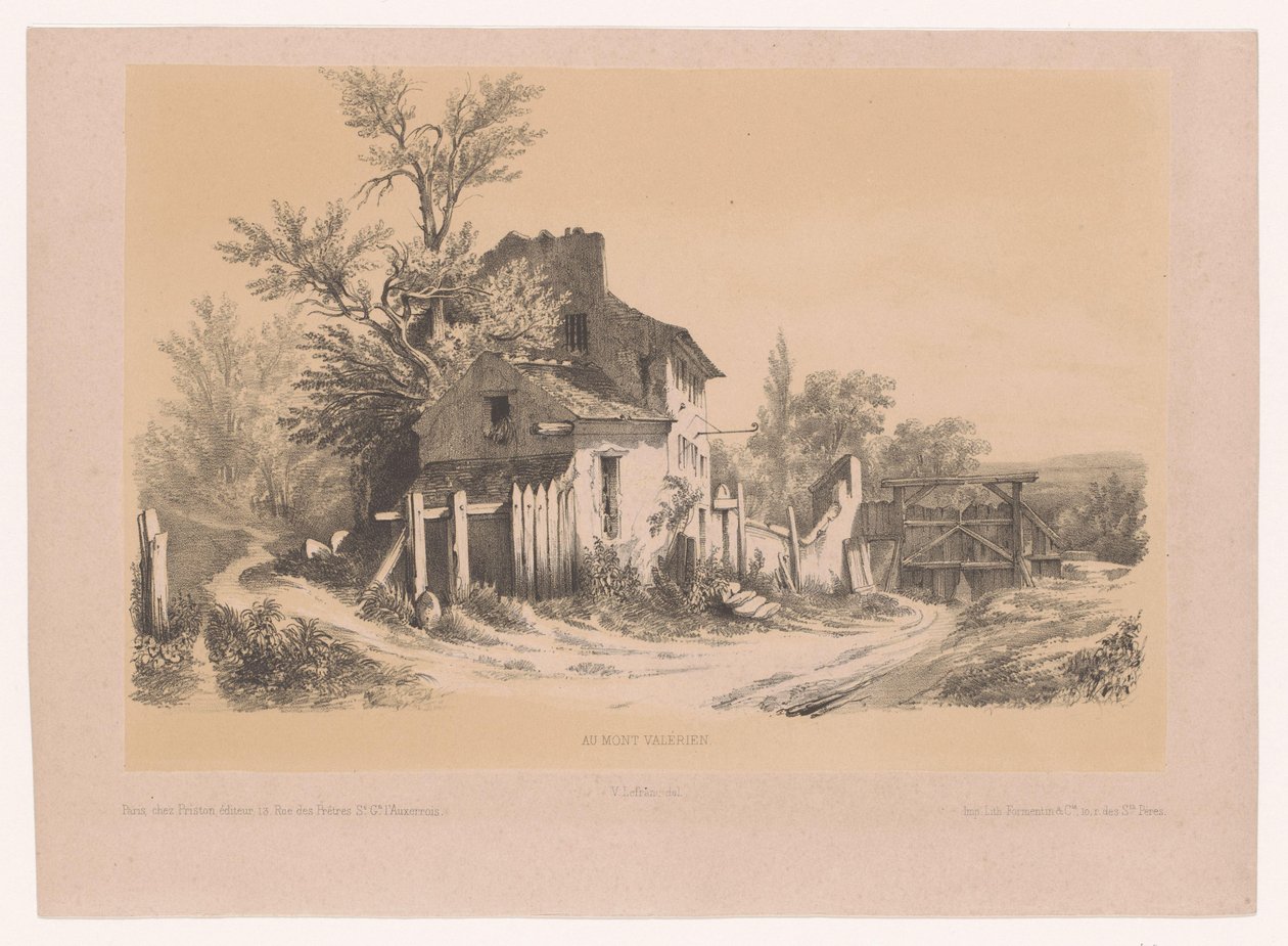 Boerderij op de Mont Valérien W Mont Valérien (tytuł na obiekcie) autorstwa Victor Lefranc