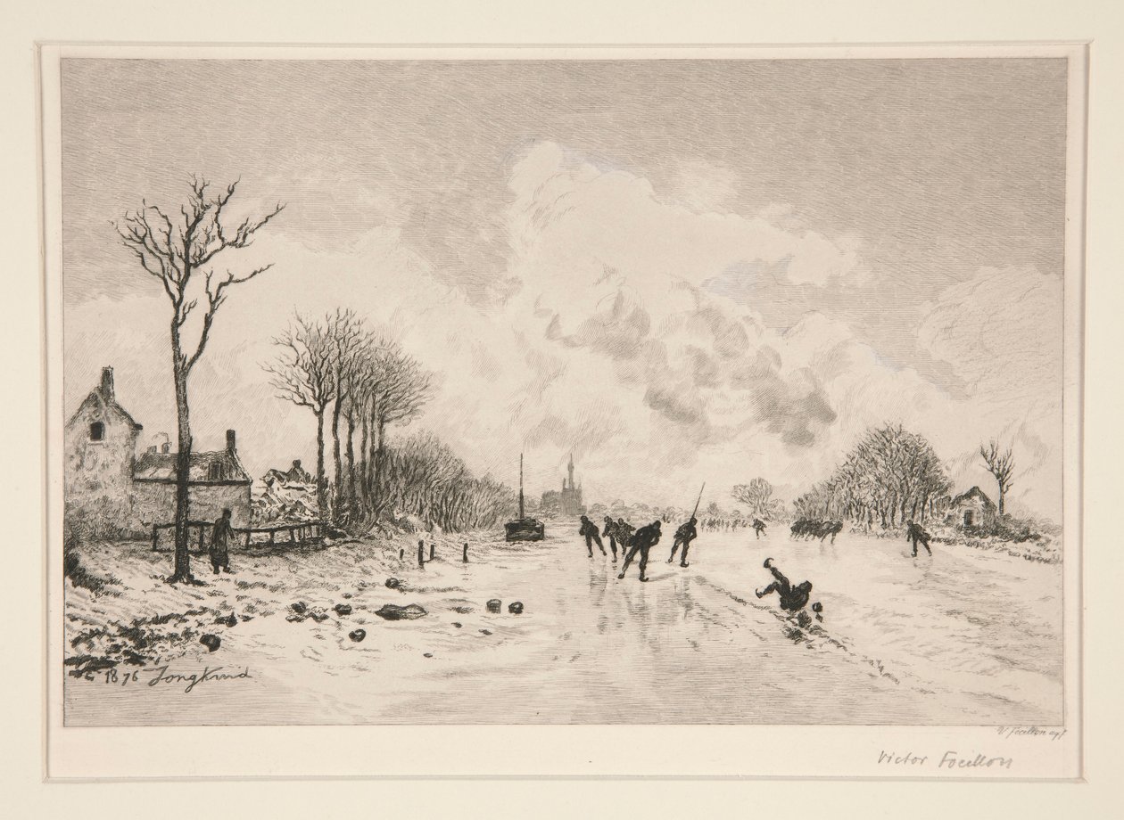 Łyżwiarze autorstwa Victor Louis Focillon
