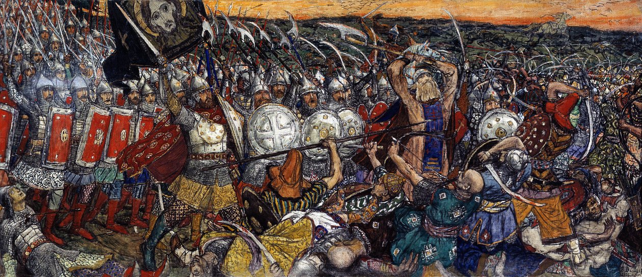 Bataille de Koulikovo - Bitwa pod Kulikovo 8 września autorstwa Victor Mikhailovich Vasnetsov