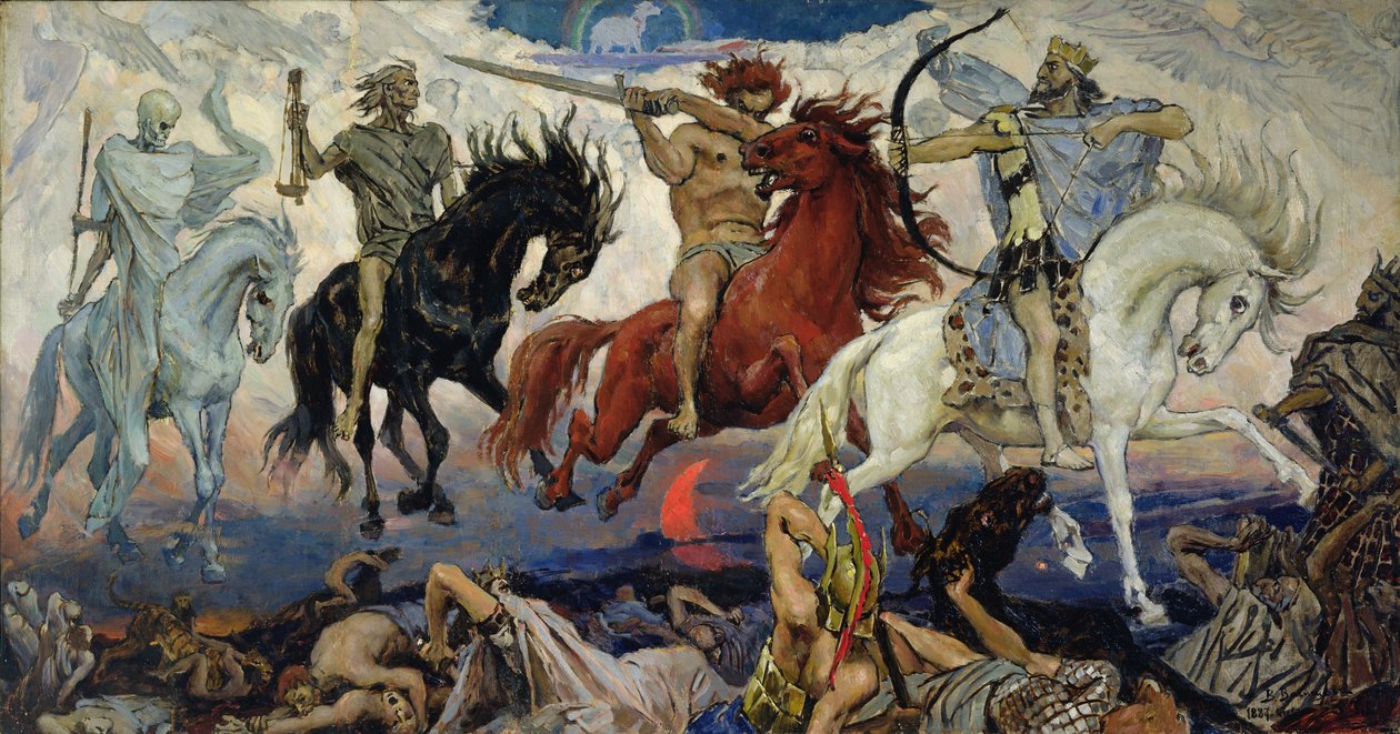 Czterech Jeźdźców Apokalipsy autorstwa Victor Mikhailovich Vasnetsov