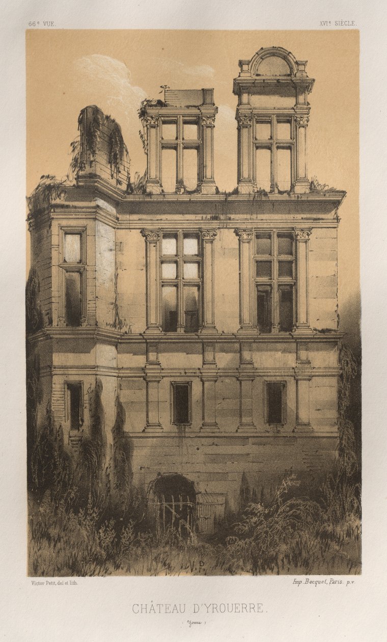 Malownicza architektura lub zabytki XV wieku. I XVI. Wieki: Zamki Francji XV i XVI wieku: Plac 66, Château D