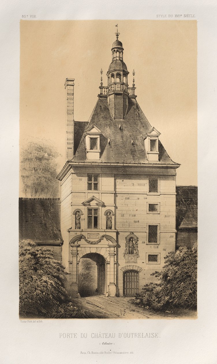 Malownicza architektura lub zabytki XV wieku. I XVI. Wieki: Zamki Francji XV i XVI wieku: Plac 85, Porte du Château d